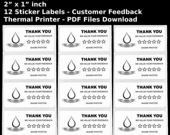 Review Request Stickers: Thermal Printer Labels for Small Business (PDF Download)