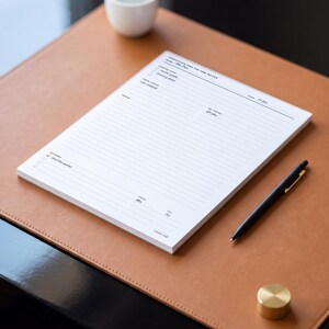 One on One Meeting Notepad | Carried Over Strip, Their Topics and My Topics, Actions | 5x8 or 8.5x11 | USA Made