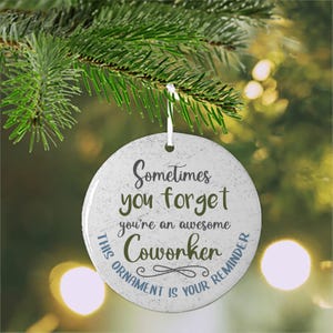 Awesome Coworker Christmas Holiday Ornament / Inspirational Christmas Ornament | Unique Gift for Coworker