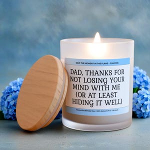 Funny Dad Candle Gift /  Father’s Day Gift from Daughter or Son / Sarcastic Candle for Dad Birthday /  Gift for Him / Coconut Soy Wax