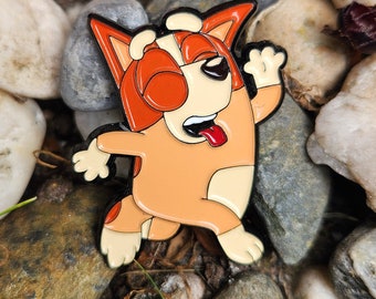 Cartoon Dog Sleeping Bingo Inspired Pin