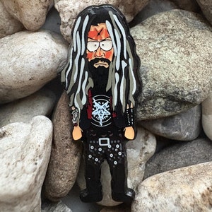 Rob Zombie Cartoon Character Inspired Soft enamel Pin