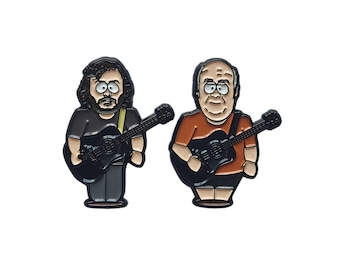 Pins de esmalte macio inspirados no personagem de desenho animado Tenacious D