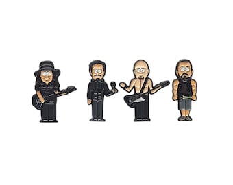 Przypinki inspirowane postacią z kreskówki System of a Down