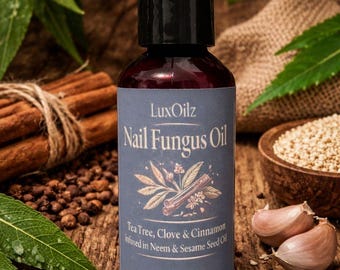Natural Nail Fungal Treatment. Anti Nail fungal & athletes foot friendly. Potent formula of natural oils. Nail foot care. Neem oil|Tea Tree