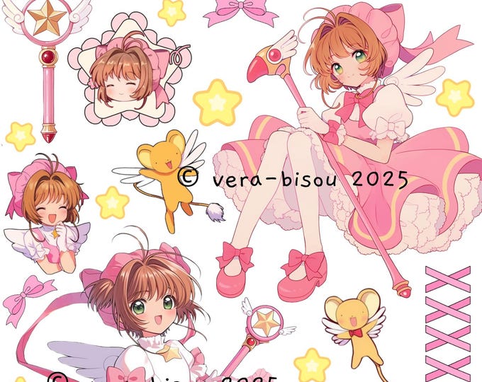 Cardcaptor Sakura Anime Stickers - 2 Copies, FREE SHIPPING, Not ...