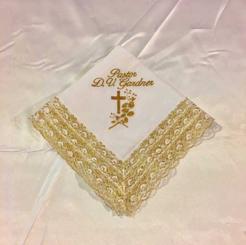 Custom Women\u2019s Handkerchief Church Womens Handkerchief First Lady Church Handkerchief Embroidered Womens Handkerchief Lace Handkerchief
