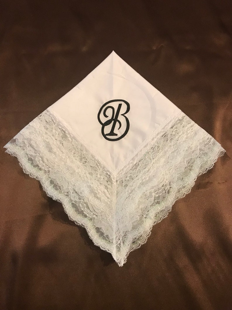 First Lady Church Handkerchief Personalized Lace Handkerchief Women\u2019s Church Handkerchief Custom Monogrammed Initial Handkerchief