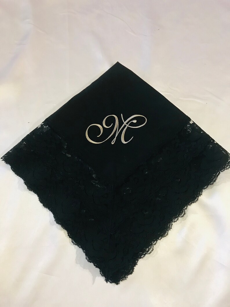First Lady Church Handkerchief Personalized Lace Handkerchief Women\u2019s Church Handkerchief Custom Monogrammed Initial Handkerchief