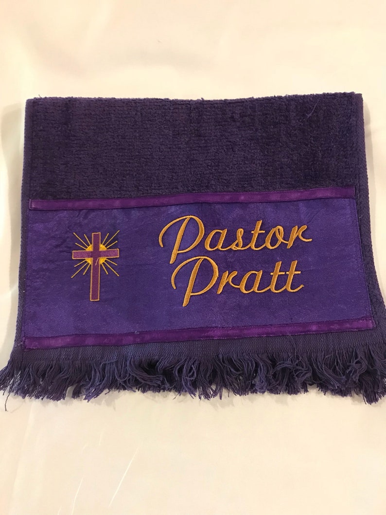 Pastors Hand Towel Personalized Mens Fingertip Towel Church Etsy