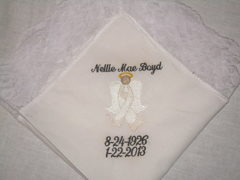 Custom Memorial Handkerchief In Memory Your Loved One Etsy