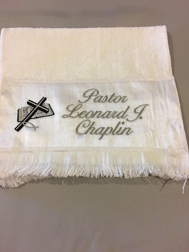 Pastors Hand Towel Personalized Mens Fingertip Towel Church Etsy