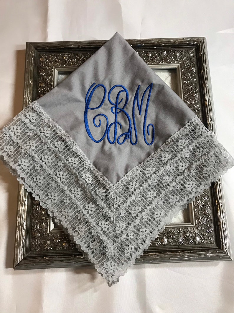 First Lady Church Handkerchief Personalized Lace Handkerchief Women\u2019s Church Handkerchief Custom Monogrammed Initial Handkerchief