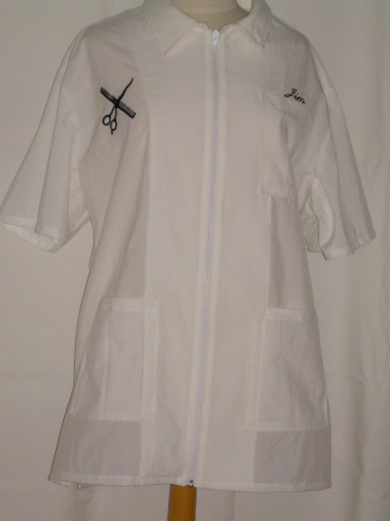 Barber Smock Personalized Barber Smock Custom Grooming Stylist Etsy