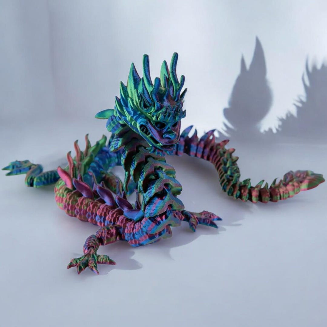 Flexi Factory Imperial Dragon 3D Printed Articulated Dragon Poseable ...