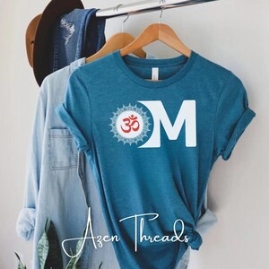 Om Shirt Handmade Vintage Style Shirt, Comfy Boho Style, Unisex Festival Tunic, Om Shirts For Yoga, Yoga Shirts For Sister, Spiritual Tees