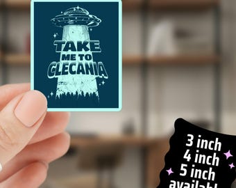 Take Me To Clecania Bubble-free stickers KISS CUT Alien Romance Clecanian Series by Victoria Aveline