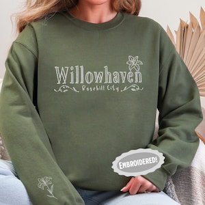 Willowhaven EMBROIDERED Sweatshirt Officially Licensed FOR EVER Jenny Hickman Cozy Romantasy Merch