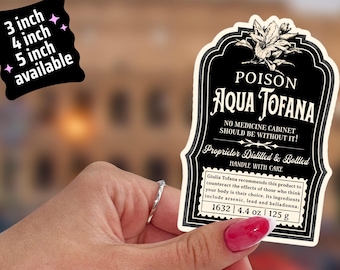 Aqua Tofana Poison Label Female Empowerment Bubble-free stickers KISS CUT