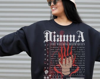 Dianna Fire Queen Sweatshirt - Book of Azrael Amber V Nicole