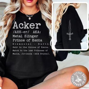 Acker Definition Sweatshirt METAL SLINGER Rachel Schneider Officially Licensed