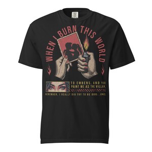 Burn This World Dianna Shirt AMBER V NICOLE Officially Licensed Book of Azrael Gods & Monsters