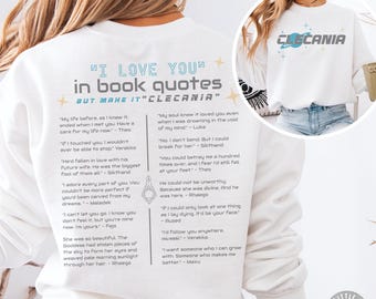 Clecanian Love Quotes Sweatshirt Clecanian-serien av Victoria Aveline Officiellt licensierad