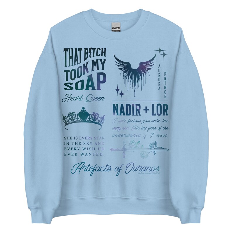 Artefacts of Ouranos Quotes Aurora Colors Nisha J Tuli Sweatshirt Trial of the Sun Queen