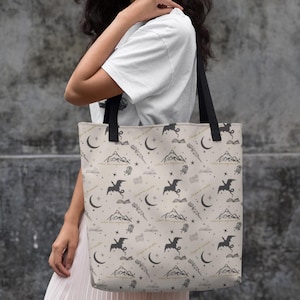 CANVAS TOTE Bag | Dragon Romantasy Large Tote Bag Escape to Worlds Where Love Conquers All | Book Lover Gifts