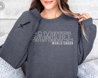 Sudadera bordada Samkiel World Ender - Libro de Azrael Amber V Nicole