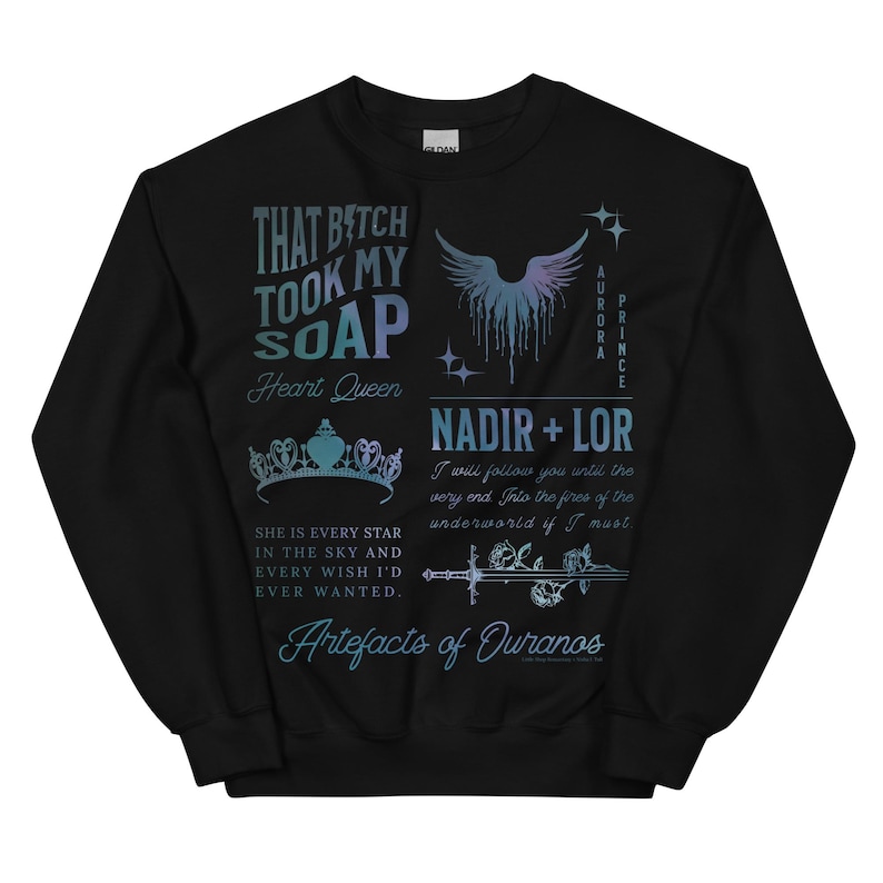 Artefacts of Ouranos Quotes Aurora Colors Nisha J Tuli Sweatshirt Trial of the Sun Queen