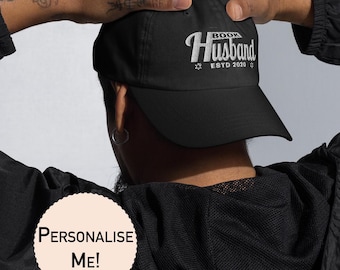 EMBROIDERED Book Husband Hat | Book Boyfriend Hat CUSTOMISABLE! Book Lover Gifts for Him