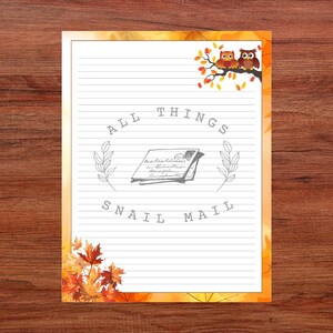 Simpatici gufi seduti su un albero - 50 fogli sciolti fronte-retro da 8,5 x 11 di Beautiful Stationery