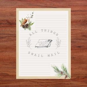 Owl  - 50 Double-sided loose sheets of 8.5 x 11 Beautiful Stationery