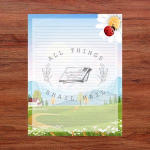 Coccinella - 50 fogli sciolti fronte-retro da 8,5 x 11 di Beautiful Stationery