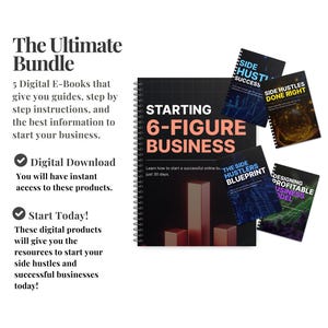 The Ultimate Side Hustle Business Bundle - 5 Digital Ebooks
