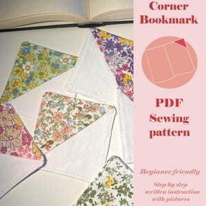 Corner bookmark pattern pdf diy