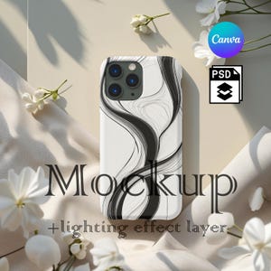 Phone Case Mockup, iPhone Case Mockups, Phone Case Mock Up, Smart Object PSD and Canva PNG
