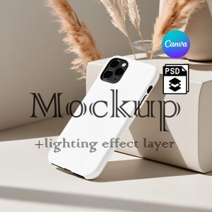 Phone Case Mockup, iPhone Case Mockups, Phone Case Mock Up, Smart Object PSD and Canva PNG