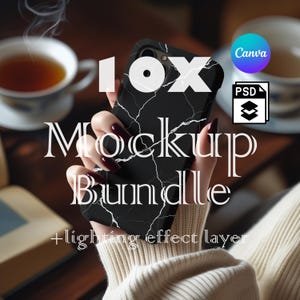 Phone Case Mockup Bundle 10X, iPhone Case Mockups, iPhone Case Mockup, Phone Case Mock Up, Smart Object PSD and Canva PNG