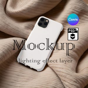 Phone Case Mockup, iPhone Case Mockups, Phone Case Mock Up, Smart Object PSD and Canva PNG