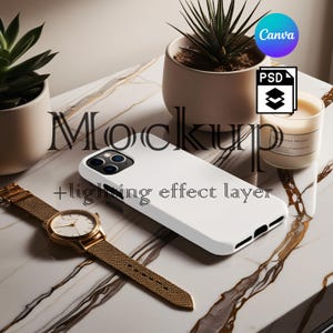 Phone Case Mockup, iPhone Case Mockups, Phone Case Mock Up, Smart Object PSD and Canva PNG