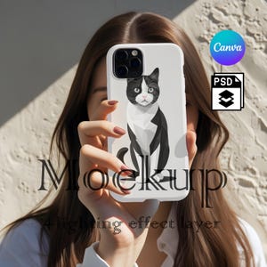 Phone Case Mockup, iPhone Case Mockups, Phone Case Mock Up, Smart Object PSD and Canva PNG