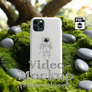 Phone Case Video Mockup, iPhone Hülle Video Mockups, Smart Objekt PSD.