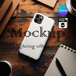 Phone Case Mockup, iPhone Case Mockups, Phone Case Mock Up, Smart Object PSD and Canva PNG