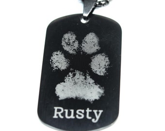 Custom Dog Tag Necklace for Men: Personalized Engraved Gift