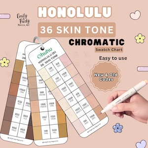 Ohuhu Marker Swatch Chart: 36 Skin Tones, Printable Color Guide (PDF Download)