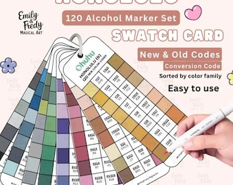 Ohuhu Honolulu 120 Marker Swatch Chart: Printable Color Guide (PDF Download)