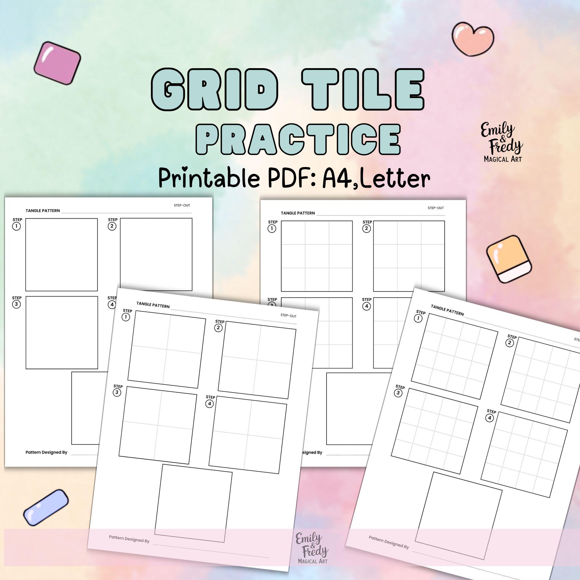 Zen Doodle Practice Sheets | Step-by-step Zentangle Templates (PDF) - Etsy