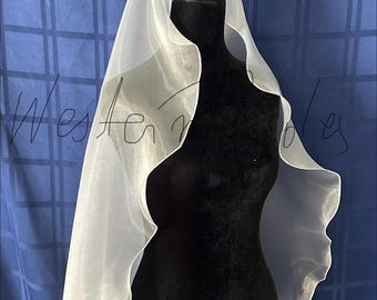 SOFT SHEER Crystal ORGANZA   Wedding Veil